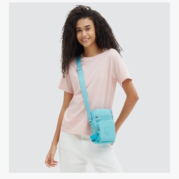 Kipling Tally Solid Crossbody Phone Bag - Poppy Aqua - Picture 7 of 7
